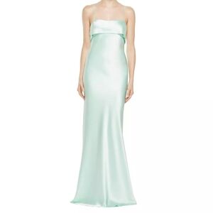 ABS Collection Satin Gown in Mint 8